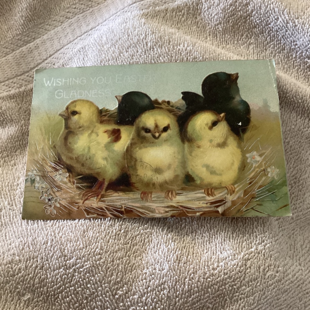 Vintage Wishing You Easter Gladness 1908 Postcard